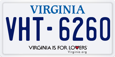 VA license plate VHT6260