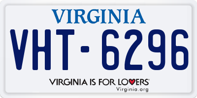 VA license plate VHT6296