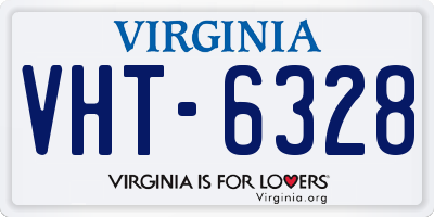 VA license plate VHT6328