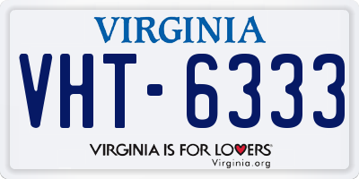 VA license plate VHT6333