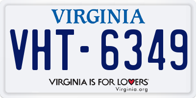 VA license plate VHT6349