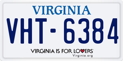 VA license plate VHT6384