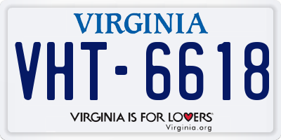 VA license plate VHT6618