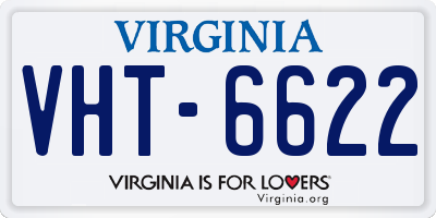 VA license plate VHT6622