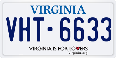 VA license plate VHT6633