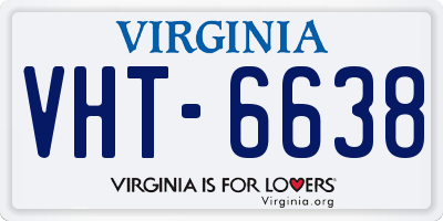 VA license plate VHT6638