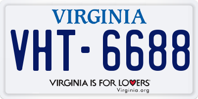 VA license plate VHT6688