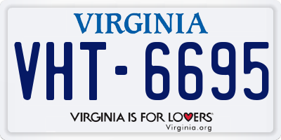 VA license plate VHT6695