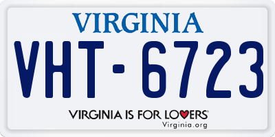 VA license plate VHT6723