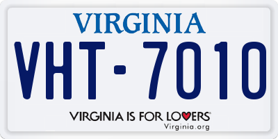 VA license plate VHT7010