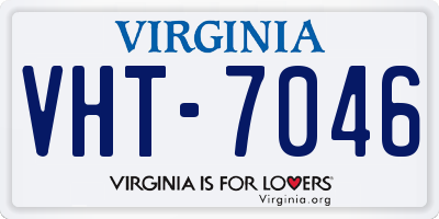 VA license plate VHT7046