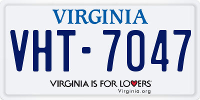 VA license plate VHT7047