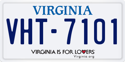 VA license plate VHT7101