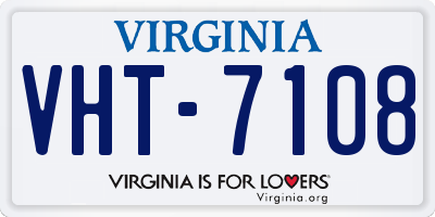 VA license plate VHT7108