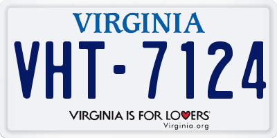 VA license plate VHT7124