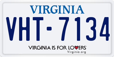 VA license plate VHT7134