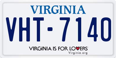 VA license plate VHT7140