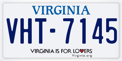 VA license plate VHT7145