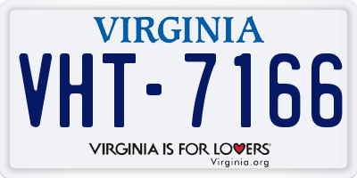 VA license plate VHT7166