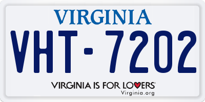 VA license plate VHT7202