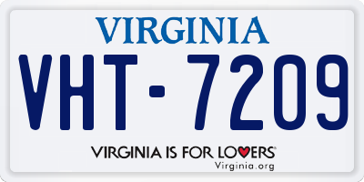 VA license plate VHT7209
