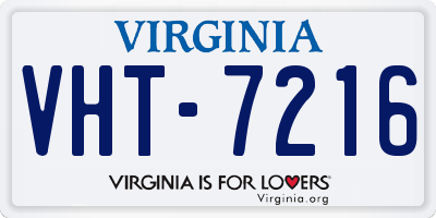VA license plate VHT7216