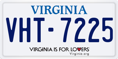 VA license plate VHT7225