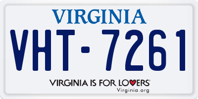 VA license plate VHT7261