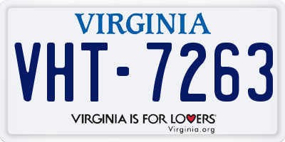 VA license plate VHT7263