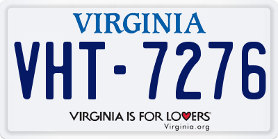VA license plate VHT7276