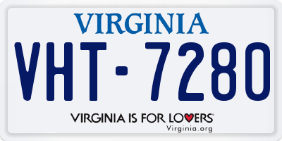 VA license plate VHT7280