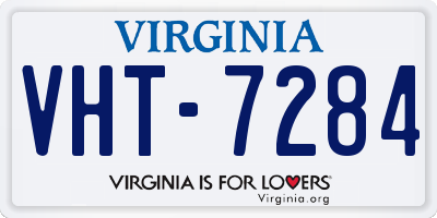 VA license plate VHT7284