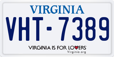VA license plate VHT7389