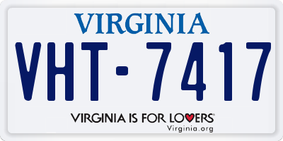 VA license plate VHT7417