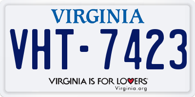 VA license plate VHT7423