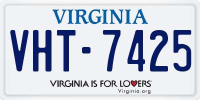 VA license plate VHT7425