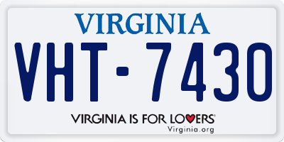 VA license plate VHT7430