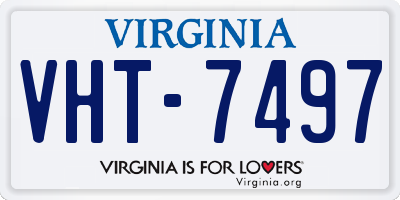 VA license plate VHT7497