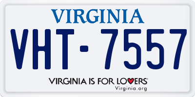 VA license plate VHT7557