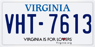 VA license plate VHT7613