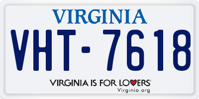 VA license plate VHT7618