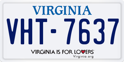 VA license plate VHT7637