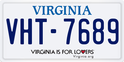 VA license plate VHT7689