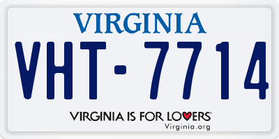 VA license plate VHT7714