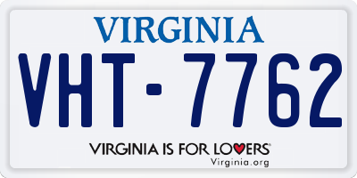 VA license plate VHT7762