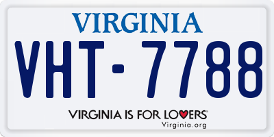 VA license plate VHT7788