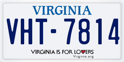 VA license plate VHT7814