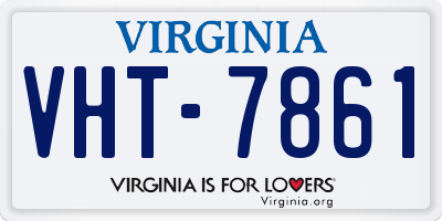 VA license plate VHT7861