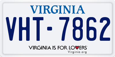 VA license plate VHT7862