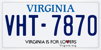 VA license plate VHT7870
